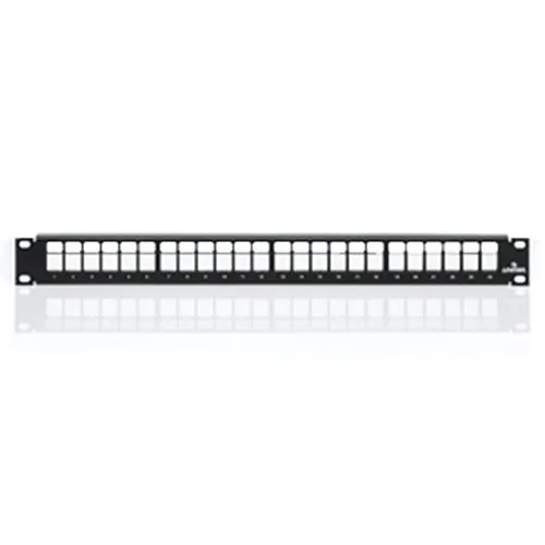 Leviton 49255-H24 QuickPort Patch Panel, 24-Port, 1U RMS. Cable Management bar included.