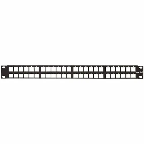 Leviton 49255-V48 48-Port 1U Quick-Port Panel with Vertical Orientation
