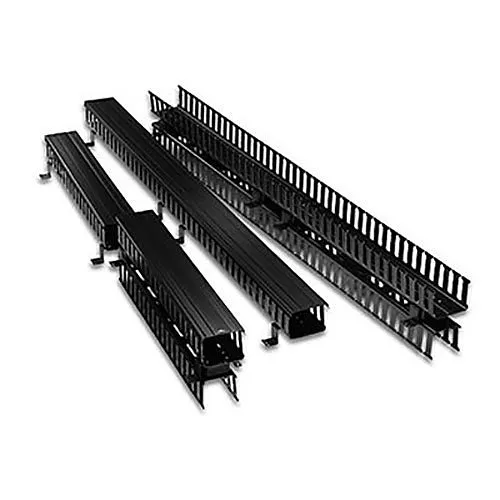 Leviton 4980L-VFR Vertical Front and Rear Cable Management, 5" Channel 80" Long