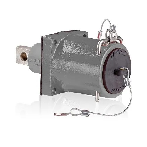 Leviton 49MR1-CGY Rhino-Hide 49 Series Single Pole Male Receptacle, Single Hole Bus Bar, 313MCM-777MCM Cable, 1000V, 1135A Max, Gray