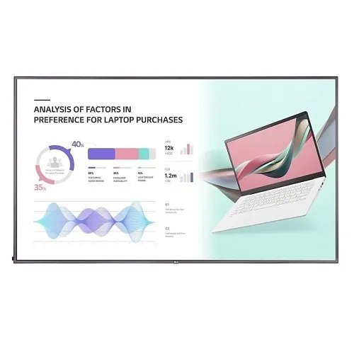 LG Pro 49UH5J-H Digital Signage Display, HDMI (3), DP, DVI-D, Audio IN,RS232C In/Out, Black