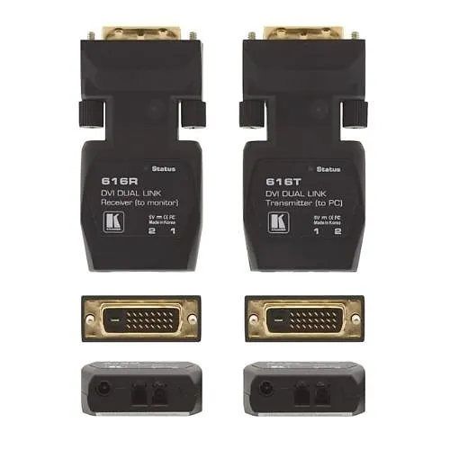 Kramer 616T/616R Dual-Link DVI Tx/Rx Extender Over Ultra-Reach MM Fiber