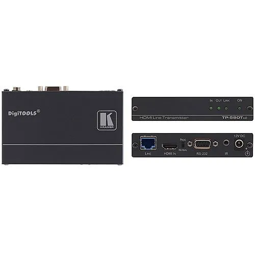 Kramer 50-80021190 TP-580Txr 4K60 4:2:0 HDMI HDCP 2.2 Transmitter with RS–232 and IR over Extended–Reach HDBaseT