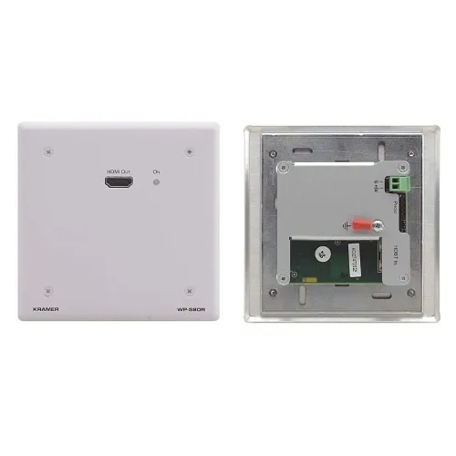 Kramer WP-580T/US(W) US-Size Wall-Plate Transmitter with 2-Gang Design Frame, White