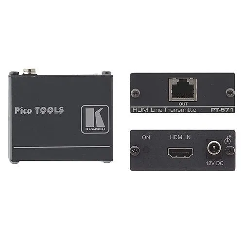 Kramer 50-80037095 WP-571/USW HDMI HDCP 2.2 Wall Plate Transmitter over PoC Long-Reach DGKat, 1-Gang Design Frame, White