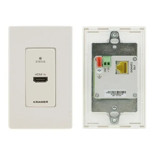 Kramer WP-871XR/US(W/B) US-D-Size Wall-Plate Transmitter with Decora Design Frame Sets, White and Black
