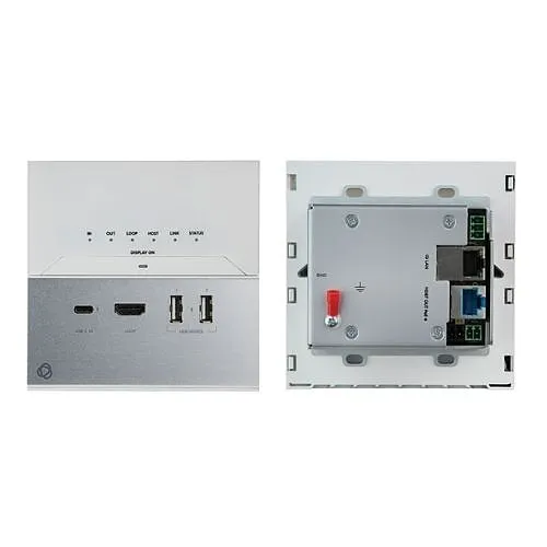 Kramer EXT3-C-WP-XR-T 4K60 4:4:4 USB-C Wallplate Transmitter with USB, Ethernet, RS-232, IR Over Extended-Reach HDBaseT 3.0