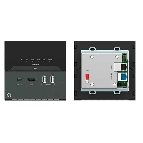 Kramer EXT3-C-WP-XR-T/US(B) 4K 60 4:4:4 USB–C Transmitter with USB, Ethernet, RS–232, and IR Over Extended–Reach HDBaseT 3.0, Black