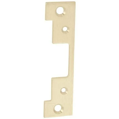 HES 501-606 5000 Series Electric Strike Faceplate for Metal Cylindrical Locksets, 4-7/8"H x 1-1/4"W, Satin Brass