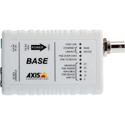 AXIS T8641 T864 Series PoE+ over Coax Base, Single Base Unit, White