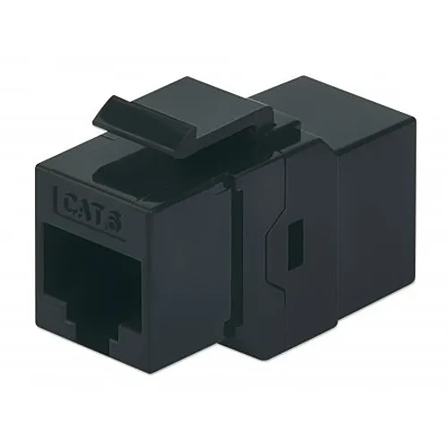 Intellinet 504898 CAT6 Inline Coupler UTP Keystone Type, 8P8C Female to 8P8C Female, Black