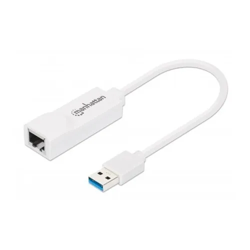 Manhattan 506847 USB 3.0 Gigabit Adapter, 10/100/1000 Mbps Gigabit Ethernet, SuperSpeed USB