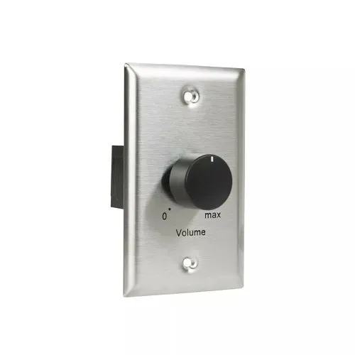 Lowell 50LVC 50W Mono Autoformer Attenuator Volume Control with Rotary Switch, Stainless Steel