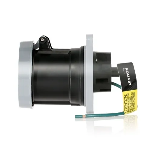 Leviton 5100R5WLEV 100A Pin and Sleeve Receptacle, Black