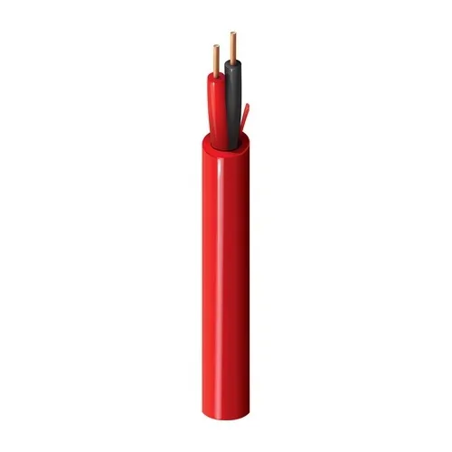 Belden 5120UL 0101000 14-2 Solid BC Fire Alarm Cable, Riser-FPLR, Polypropylene Insulation, PVC Jacket with Ripcord, 1000', Black