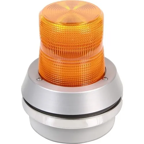 Edwards Signaling 51XBRFA24D 51XBR Xtra-Brite LED Beacon with Horn 24V DC, Ambar