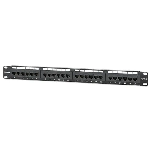 Intellinet 520959 CAT6 24-Port Network Patch Panel, UTP, 1U
