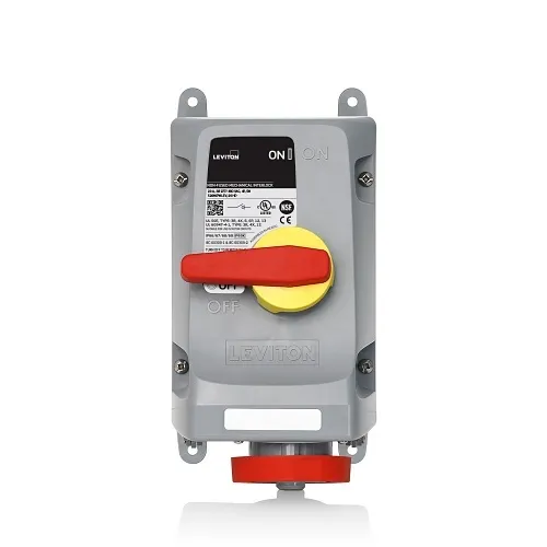 Leviton 520MI7WLEV Mechanical Interlock, 20A, Red