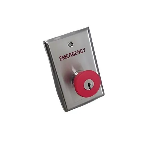 Dortronics 5211-MP23/KRXLXE6 5200 KR Series Key Reset Latching Action 1-9/16" Diameter Button Single Gang Plate