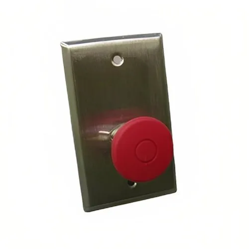 Dortronics 5211-MP23PP 5211 Series 1-9/16" Mushroom Push Button, DPST, Red