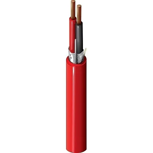 Belden 5220FL 16/2 Solid Shielded Fire Alarm Cable, 1000', Red