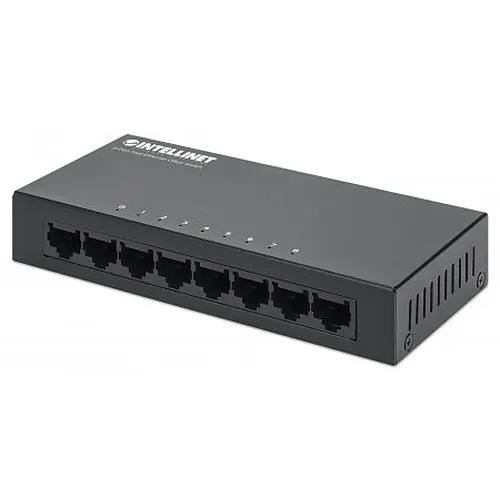 Intellinet 523318 8-Port Fast Ethernet Office Switch, IEEE 802.3az, Metal