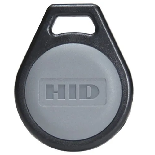 HID 5266PNNA Seos 8K Key Fob, SIO Programmed, Matching Engraved Numbers, Black with Front HID Logo and Back Seos Logo