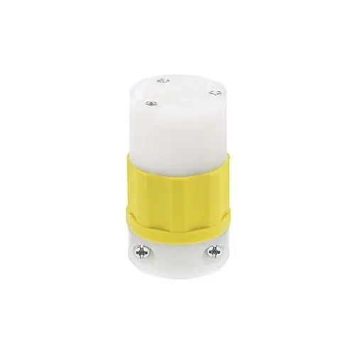 Leviton 5269-CY Connectors, YL CONN 2PO 3WI 5-15R 15A125V