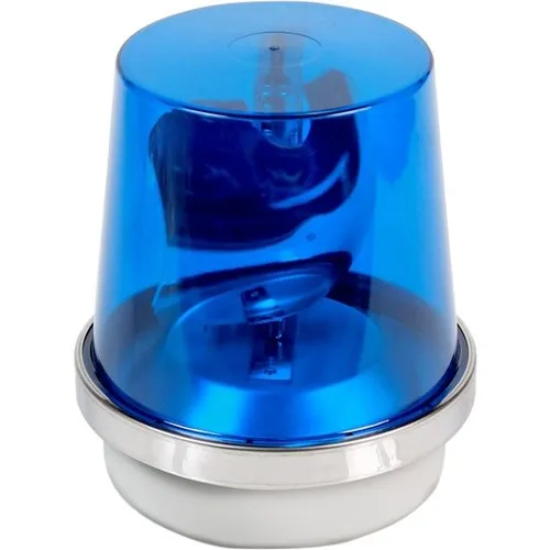 Edwards Signaling 52B-R5 52B-R5 52 Series Rotating Incandescent Beacon, gray base, blue colored LED, 120 hours, flash rate 75 fpm, 240/AC, 0.1 A