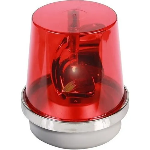 Edwards Signaling 52R-N5-40WH 52R-N5-40WH 52 Series Rotating Halogen Beacon, gray base, red colored LED, 25000 hours, flash rate 75 fpm, 120/AC, 0.35 A