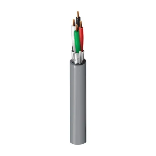 Belden 5302FE 008500 Security & Sound Cable, 4-Conductor 18 AWG, Shielded, Riser CMR Rated, PVC Jacket, Gray