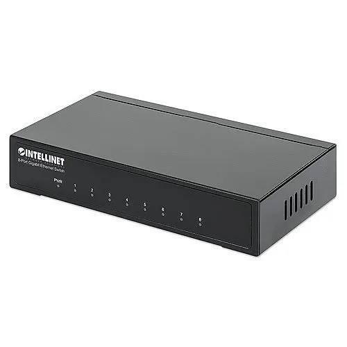 Intellinet 530347 8-Port Gigabit Ethernet Switch, Metal