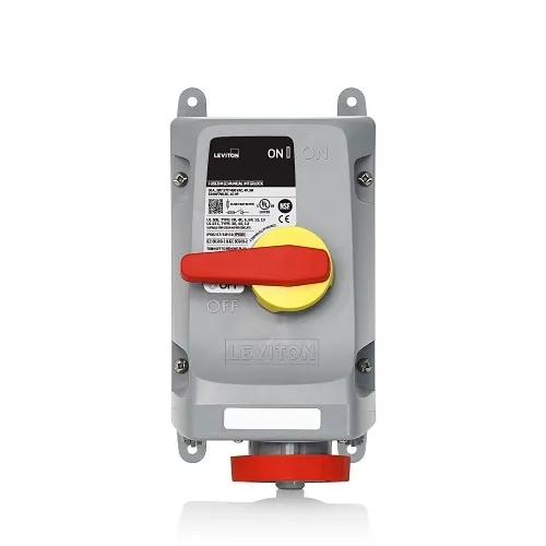 Leviton 530MF7WLEV Mechanical Interlock, 30A, Red