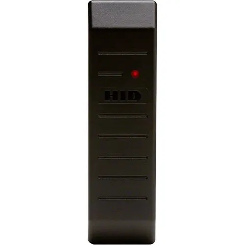 HID 5365E1P07 MiniProx Plus Proximity Reader with Wiegand Output and Pigtail, Beep off, LED Normally off, Host Must Flash Red and/or Green, Designer Black