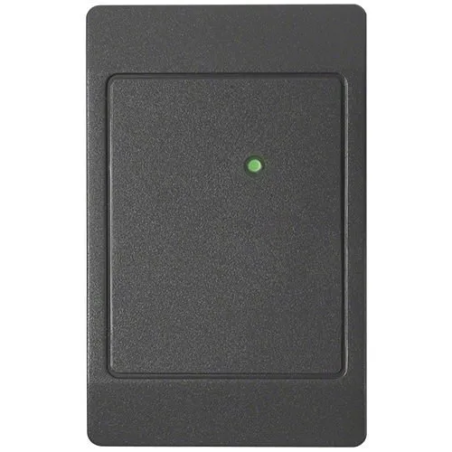 HID 5395C1100 ThinLine II Proximity Reader with Wiegand Output, Pigtail, Beep On, LED Normally Red, Reader Flashes Green on Tag Read, Designer Black