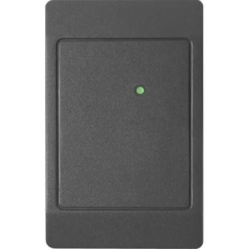 HID 5395C2100 ThinLine II Proximity Reader with Wiegand Output, Pigtail, Beep On, LED Normally Red, Reader Flashes Green on Tag Read, Designer Charcoal Gray