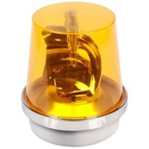 Edwards Signaling 53A-G1 53A-G1 53 Series Rotating Incandescent Beacon, gray base, amber colored LED, 500 hours, flash rate 65 fpm, 24/DC, 1.0 A