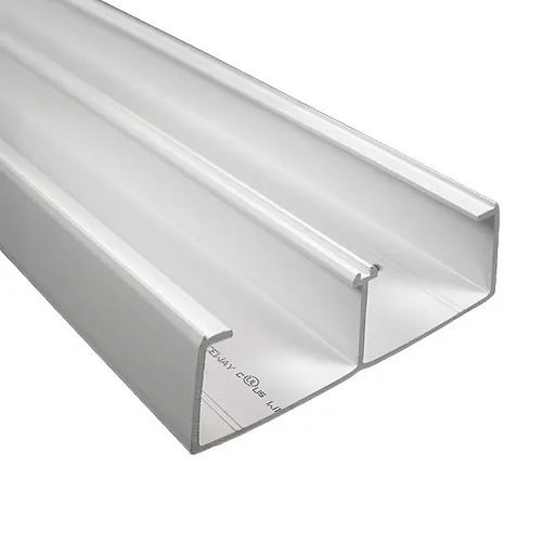 Wiremold 5400TB, 5400 Two-Compartment Cable Raceway Base - 8ft Length Surface Raceway, Ivory, TAA Compliant