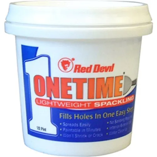 Red Devil 542 Lightweight Spackling, 1/2 Pint Tub, Bright White