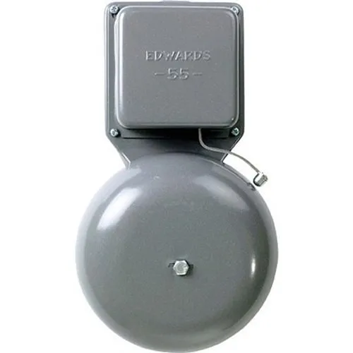 Edwards Signaling 55-6G5 55-6G5 55 Series Bell, ideal for light duty installations, suitable for AC powered security systems, 4.8 VA, inch gong size, 24AC, 0.2A