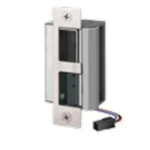 SDC 55-FU 3/4" Latchbolt Electric Strike with Mortise Faceplate Deadlatch Above, Deadbolt, Dull Stainless Finish