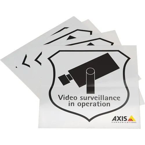 AXIS 5502-821 Surveillance Striker that Reads "Video surveillance in operation"