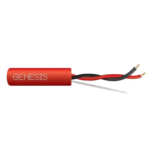 Genesis 55021004 16/1-Pair Solid Unshielded Fire Alarm Cable, NYC Certified, FPLP, 1000' (304.8 m) Reel, Red