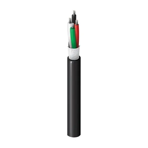 Belden 5502U1 0101000 22/4 Security and Sound Cable, Rated-CM, Water-Blocked, 1000' (304.8m) Reel, Black