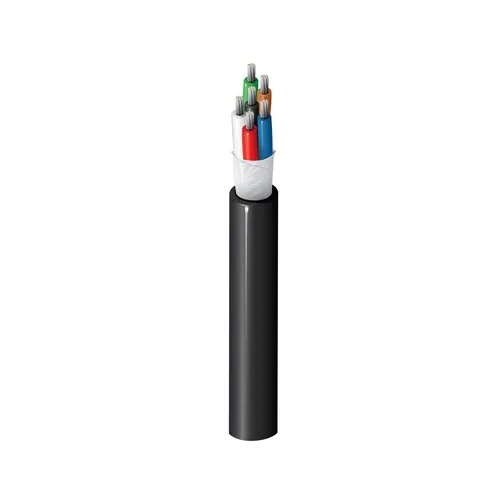 Belden 5504U1 0101000 22AWG 6-Conductor Multi-Conductor Cable, 1000' Reel (304.8m), Black