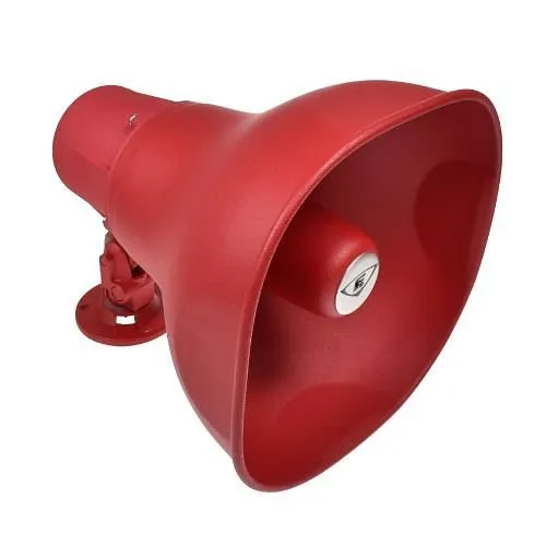 Edwards Signaling 5552-15W-R 5552-15W-R Millennium Class Re-Entrant Speakers, red, suitable for indoor/outdoor applications, 400-14000Hz, 25/70V, 15W