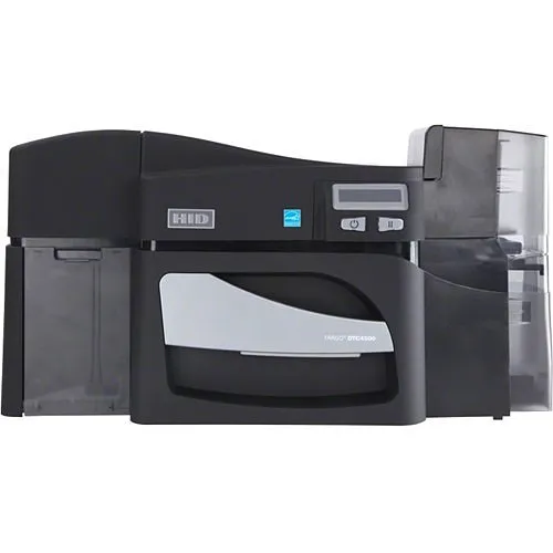 HID FARGO Dtc4500e Double Sided Dye Sublimation/Thermal Transfer Printer Monochrome Desktop Card Print