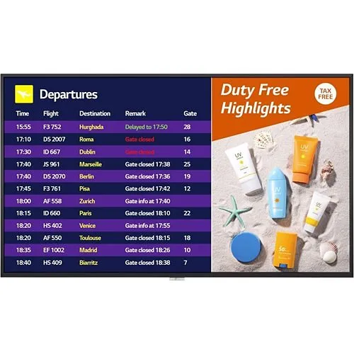 LG Pro 55UH7F-B UHD Slim Indoor Digital Display with 700 nits Brightness and LG webOS Smart Signage Platform