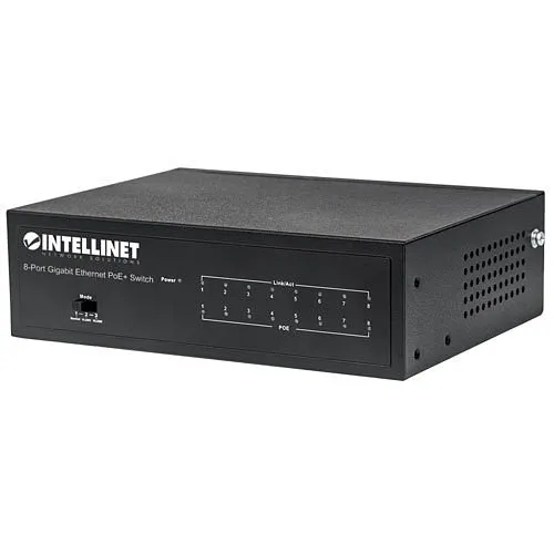 Intellinet 561204 8-Port Gigabit 8x8 POE+ Switch 60W