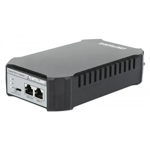 Intellinet 561495 Gigabit PoE++ Injector, IEEE 802.3bt, Wall-Mount Option, Plastic Housing